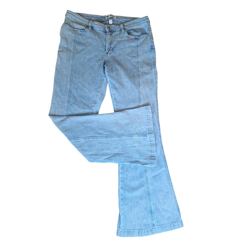 PTCL Star Back Pocket Flare Jeans Light Wash Front Seam NWOT Size 31 Y2K Retro